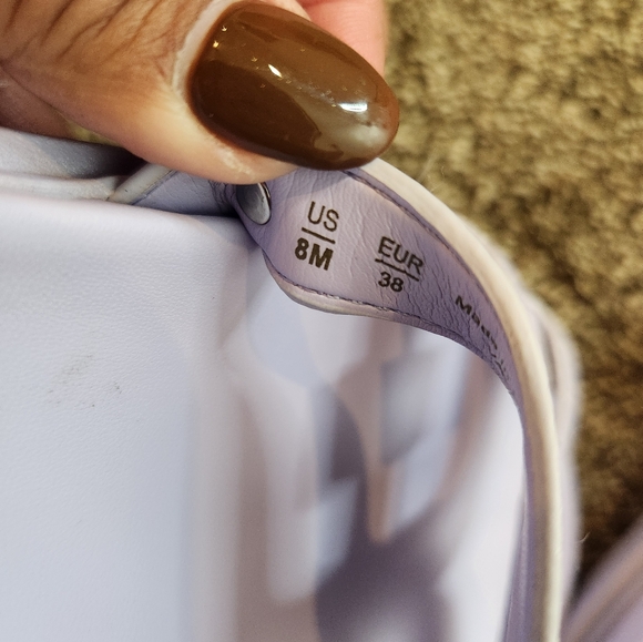 SAM EDELMAN Valeri Logo Emblem Footbed Slide Sandals In Misty Lilac Size 8 - Picture 7 of 7